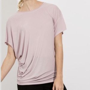 Kit and Ace Wave Tee Asymmetrical Pink SZ 4